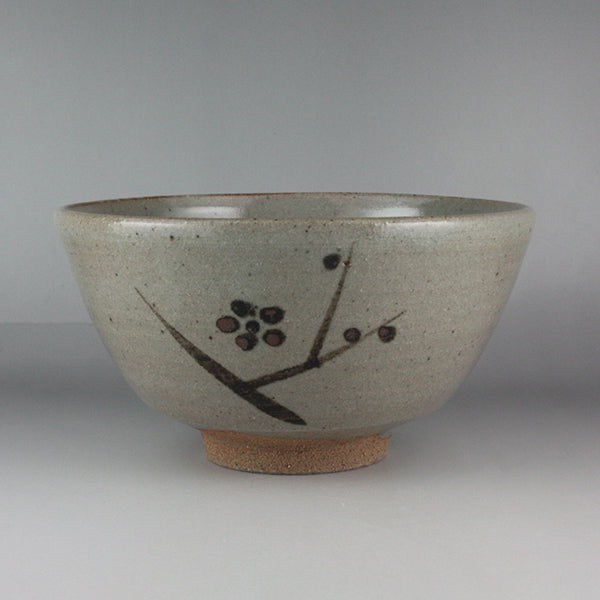 Nakazato Tarouemon Kiln Illustrated Karatsu Tea Bowl (Plum)