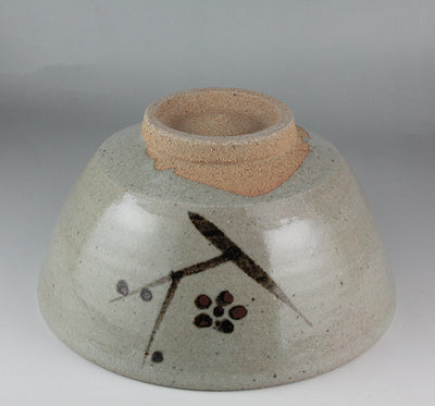 Nakazato Tarouemon Kiln Illustrated Karatsu Tea Bowl (Plum)