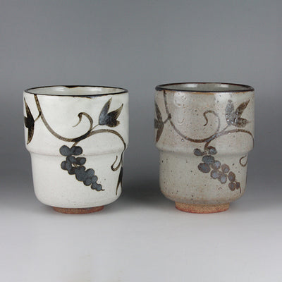 Nakazato Taroemon Kiln Karatsu Tea Cup (Grape) 2 guests