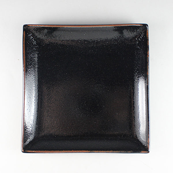 Nakazato Tarōemon Kiln Black Karatsu Plate