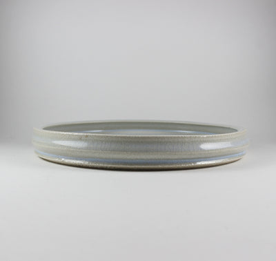 Blue white porcelain plate by Takashi Nakazato