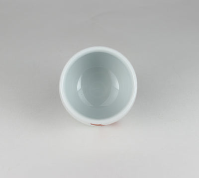 Gen'emon Kiln: Dark blue and red Zodiac sake cups (ox) set of two