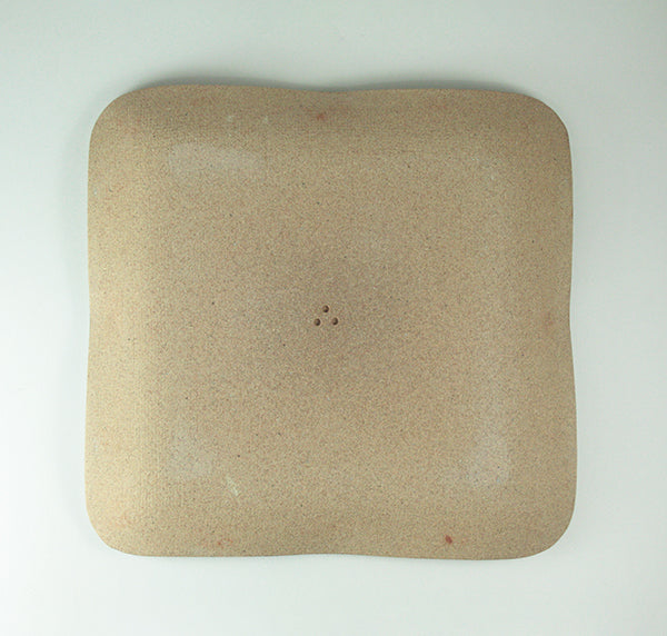 Nakazato Taroemon Kiln, Illustrated Karatsu Square Plate (Pine)