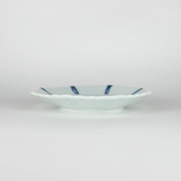 224porcelain 2245 Rinka 4-sun plate (sometsuke)