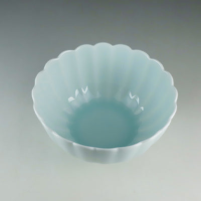 Nabeshima Kosen kiln blue white porcelain chrysanthemum small bowl