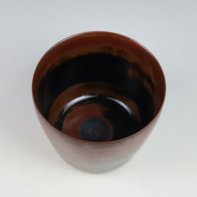 百田暁生　作　鉄釉カップ3