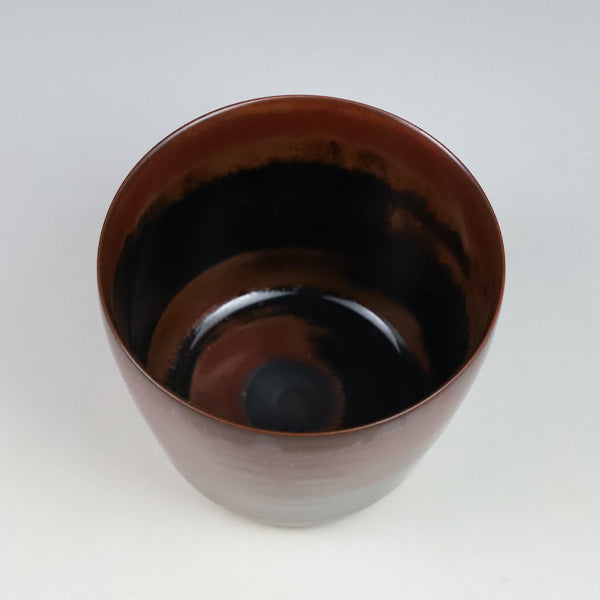 百田暁生　作　鉄釉カップ3