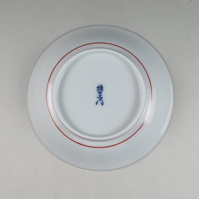 Kakiemon Kiln Nishiki Strawberry Plate (Five Guests)