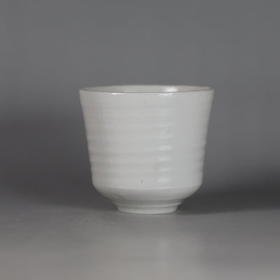 White porcelain sake cup by Seiji Takamori