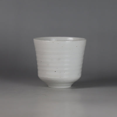 White porcelain sake cup by Seiji Takamori