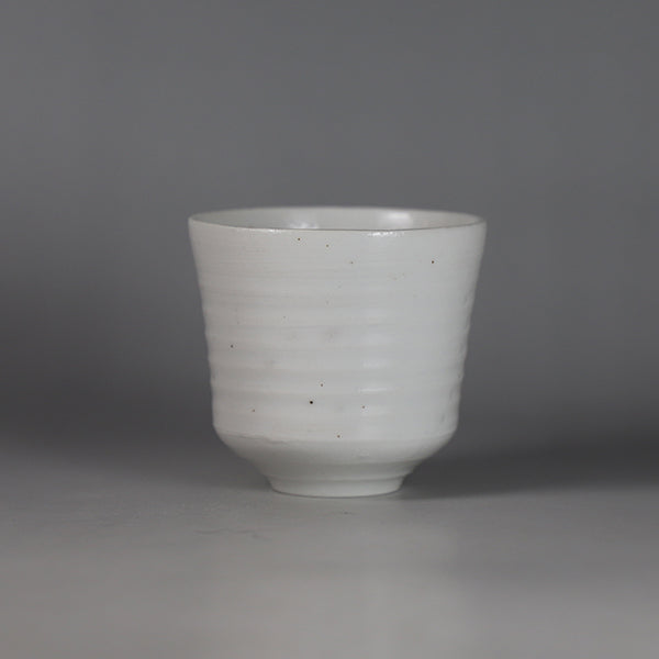 White porcelain sake cup by Seiji Takamori