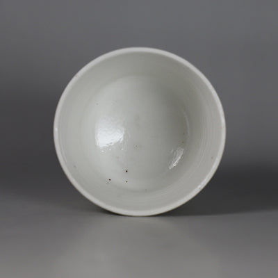 White porcelain sake cup by Seiji Takamori