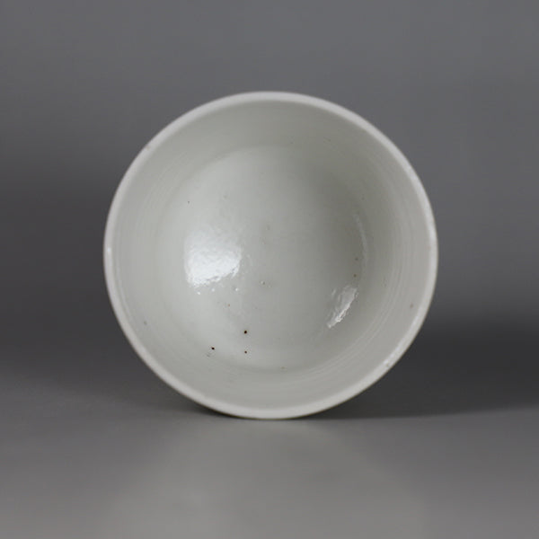 White porcelain sake cup by Seiji Takamori