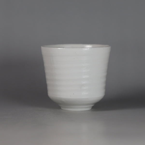 White porcelain sake cup by Seiji Takamori