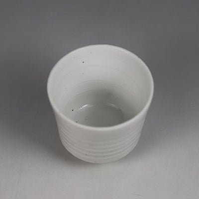 White porcelain sake cup by Seiji Takamori