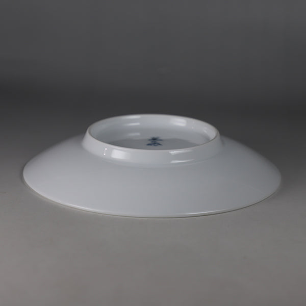 Manji Inoue white porcelain blue sea wave design coffee bowl