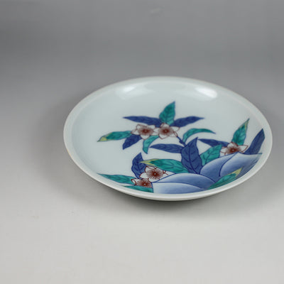 Imaemon kiln decorative plate (peach painting)