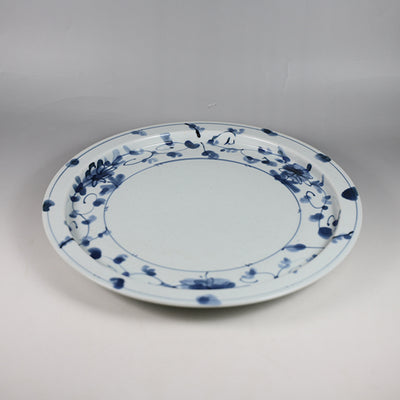 Arita PorcelainLab 9-inch Tenpei Plate (Peony Arabesque)