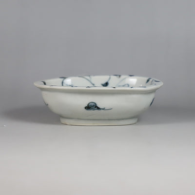 Oval bean bowl by AritaPorcelainLab (sometsuke manryaku)