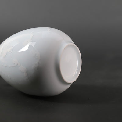 Yuki Inoue white porcelain glaze dripping sake bottle