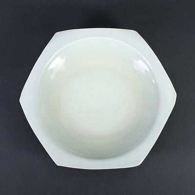 Hanako Nakazato honeycomb plate L (green celadon)