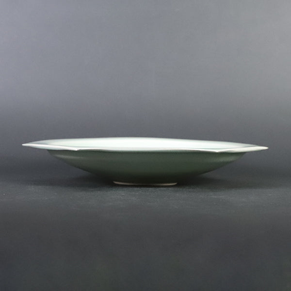 Hanako Nakazato honeycomb plate L (green celadon)
