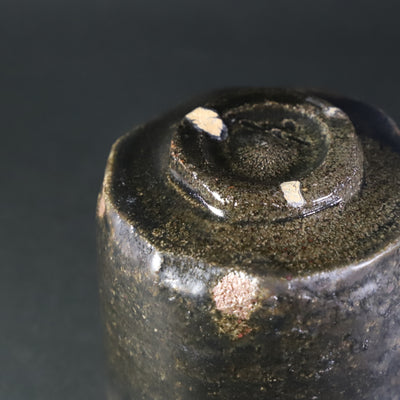 Black Karatsu Tea Bowl by Sakurei Okamoto