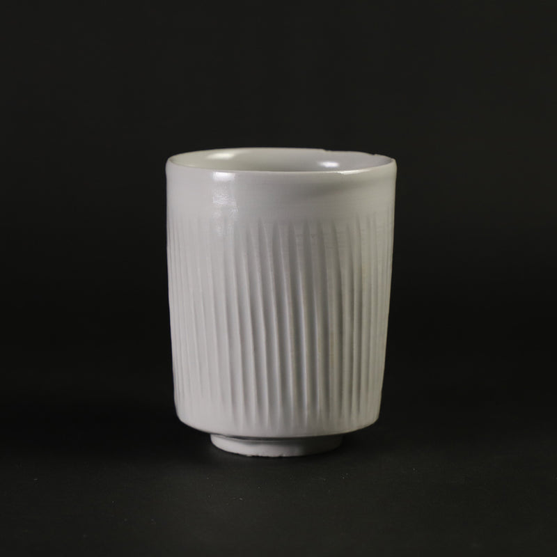 White porcelain tea cup by Masahiro Takehana