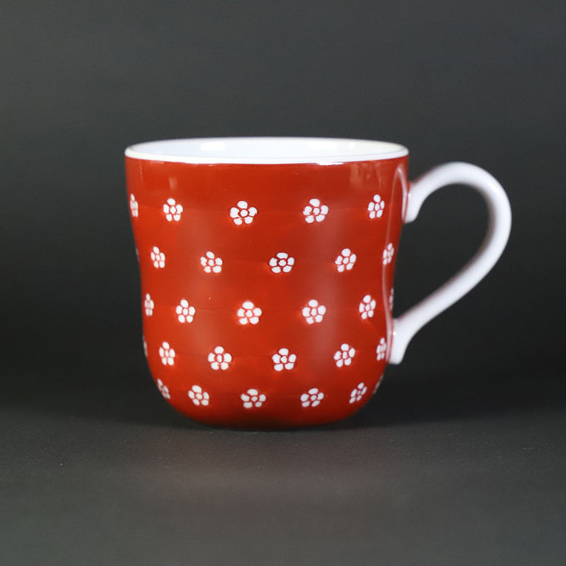 Gen-emon Kiln Mug Cup with Red Plum Pattern