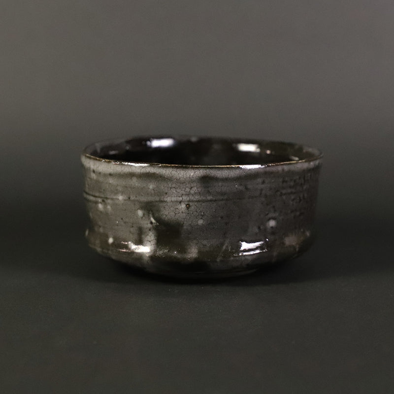 Black Karatsu Tea Bowl by Yasumoto Kajiwara