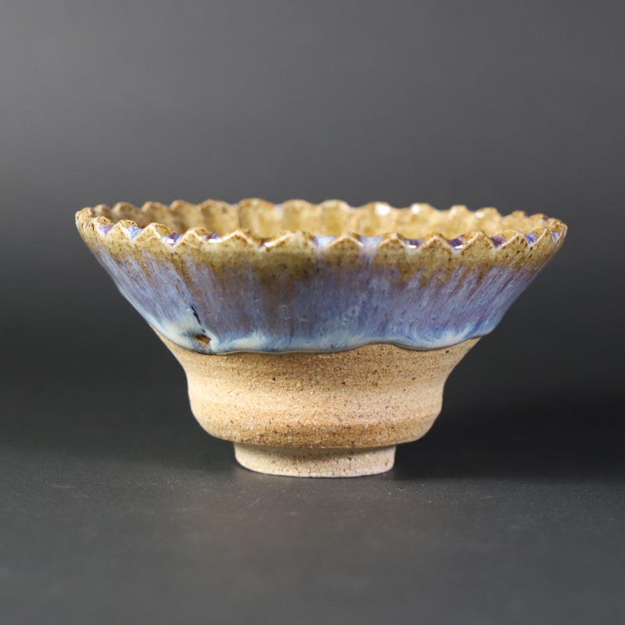 唐津焼　岡本作礼　黄唐津ぐい呑 唐津焼 岡本作礼 黄唐津ぐい呑