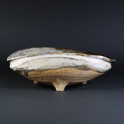 Korean Karatsu abalone bowl by Okamoto Sakurei