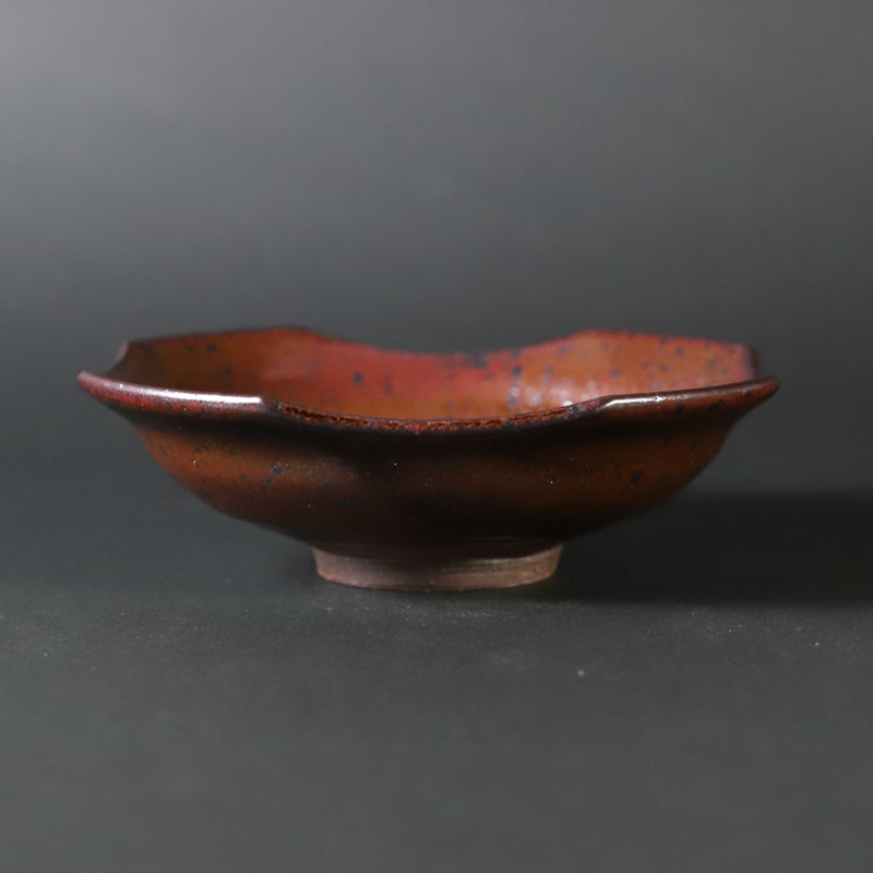 Takashi Nakazato Karatsu iron glaze square cut plate