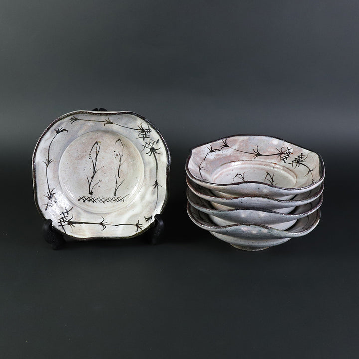 丸田宗彦　粉引絵唐津　向付け 丸田宗彦 粉引絵唐津 向付け - メルカリ