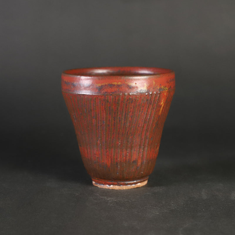 Takashi Nakazato iron red line design tea cup