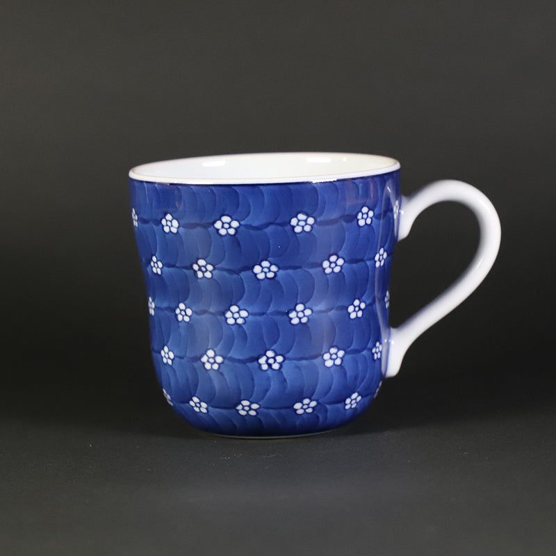 Gen-emon Kiln Sometsuke Plum Pattern Mug Cup