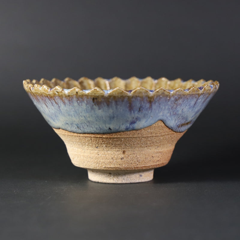 Sakurei Okamoto Yellow Karatsu chrysanthemum bowl 1