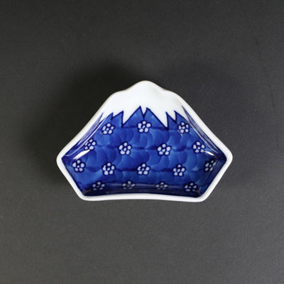 Gen-emon Kiln Dyeing plum ground crest Mt. Fuji type hand salt dish