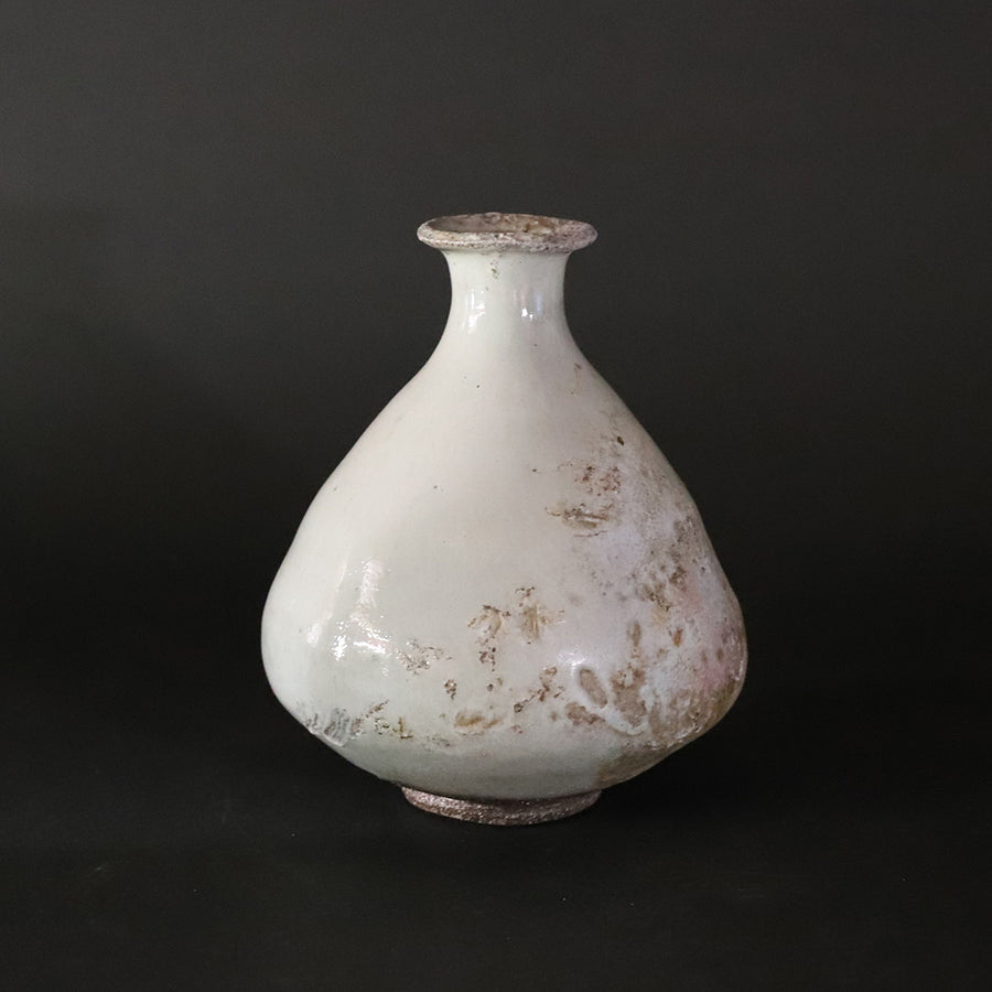 古唐津斑徳利　古箱、仕覆付き　N43-1 三藤るい 作 斑唐津徳利 – ギャラリー一番館オンラインショップ