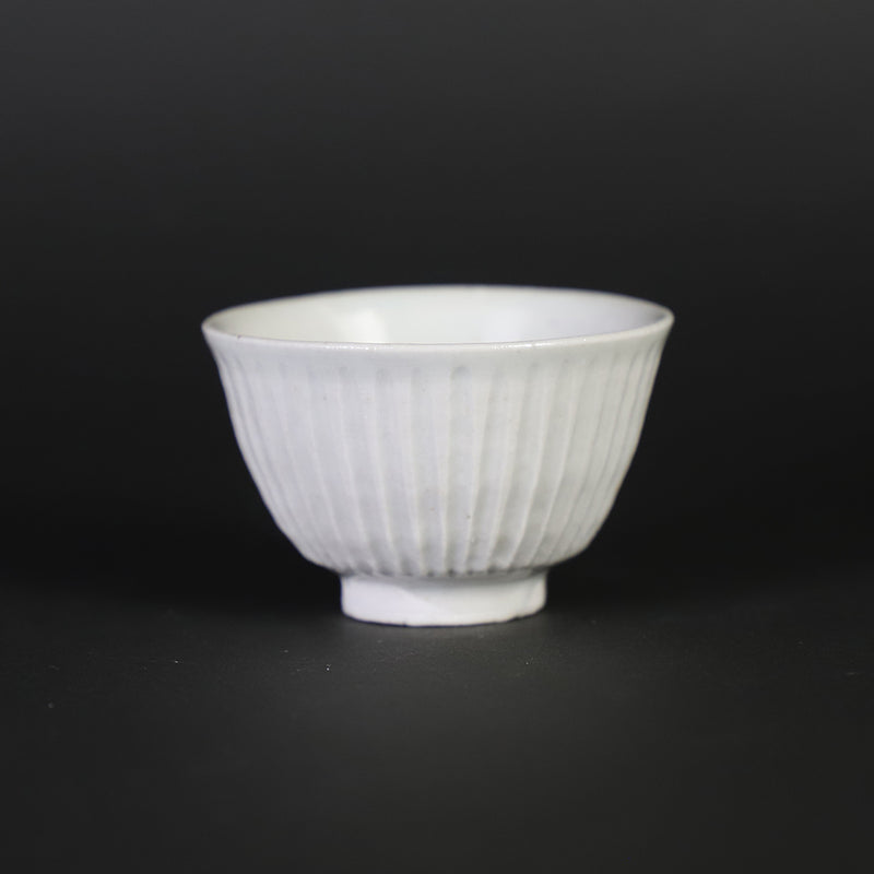White porcelain sake cup by Naoto Yano