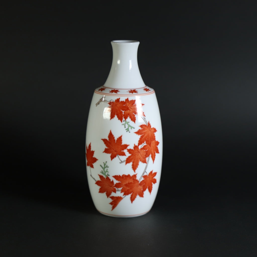十五代酒井田柿右衛門 濁手紅葉文徳利 – ギャラリー一番館