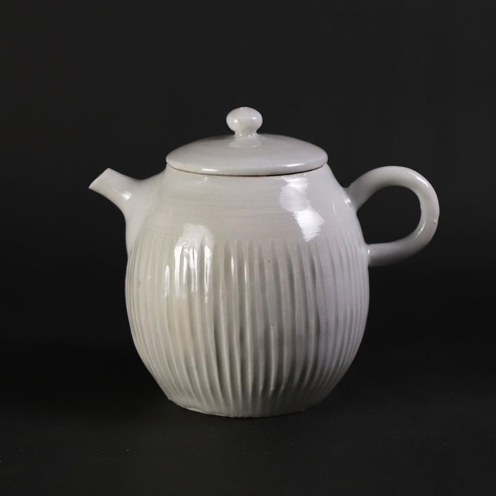 竹花正弘 作 白瓷茶銚 – ギャラリー一番館オンラインショップ