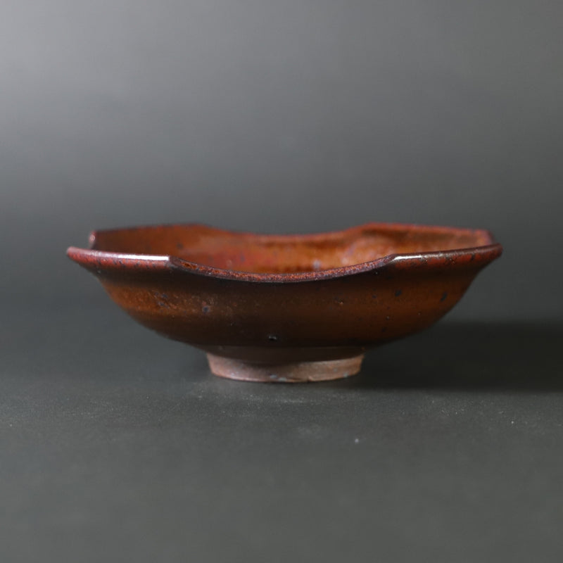 Takashi Nakazato Karatsu iron glaze square cut plate