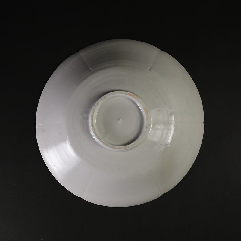 Masahiro Takebana white porcelain flower 6-inch flat bowl