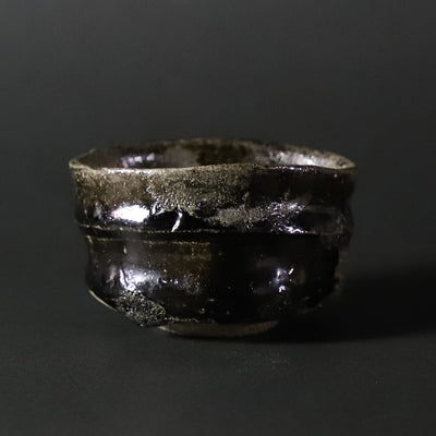 Karatsu Kuro Oribe Sake Cup by Munehiko Maruta