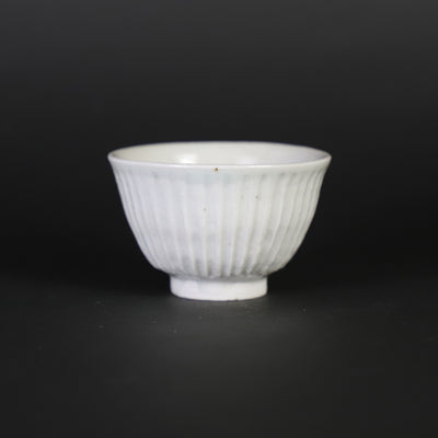 White porcelain sake cup by Naoto Yano