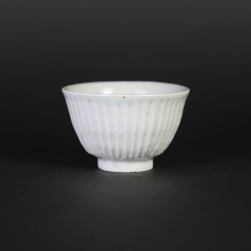 White porcelain sake cup by Naoto Yano