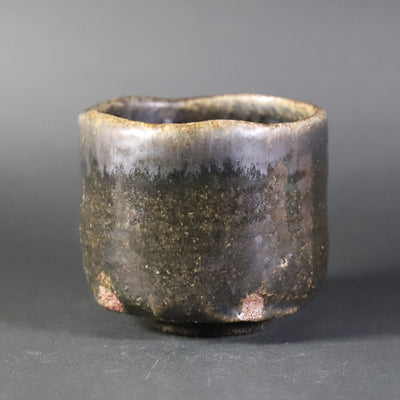 Black Karatsu Tea Bowl by Sakurei Okamoto