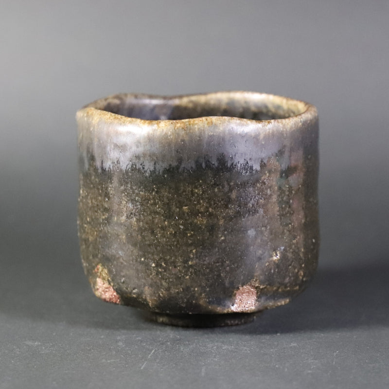 Black Karatsu Tea Bowl by Sakurei Okamoto