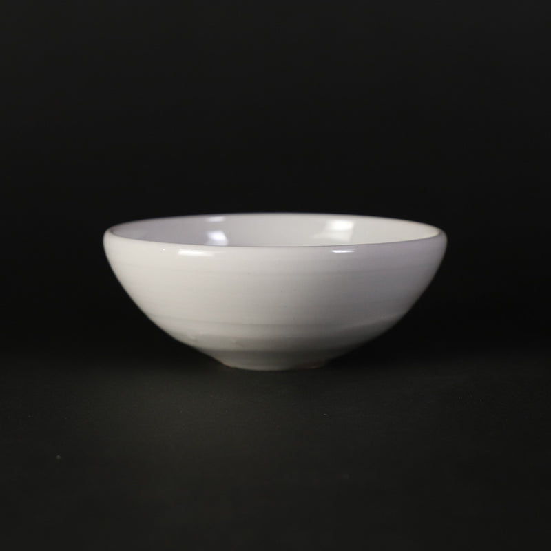 White porcelain sake cup by Takashi Nakazato